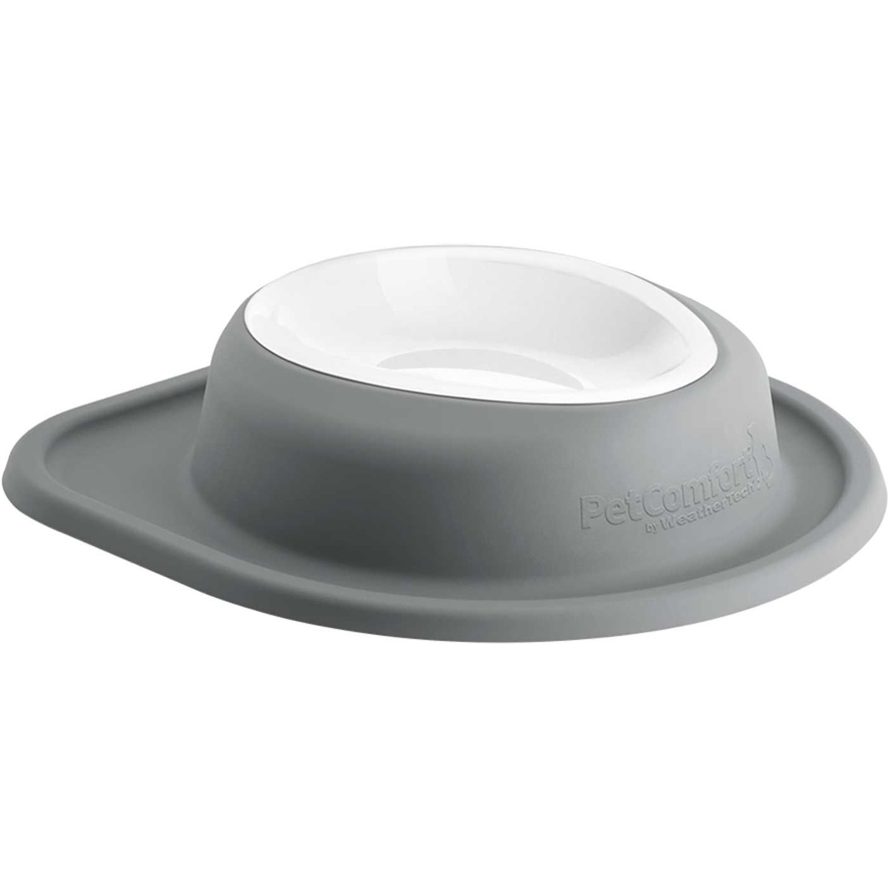 WeatherTech Single Low Poly Bowl Cat & Dog Pet Feeding System, Dark Grey, 32-oz/3-in