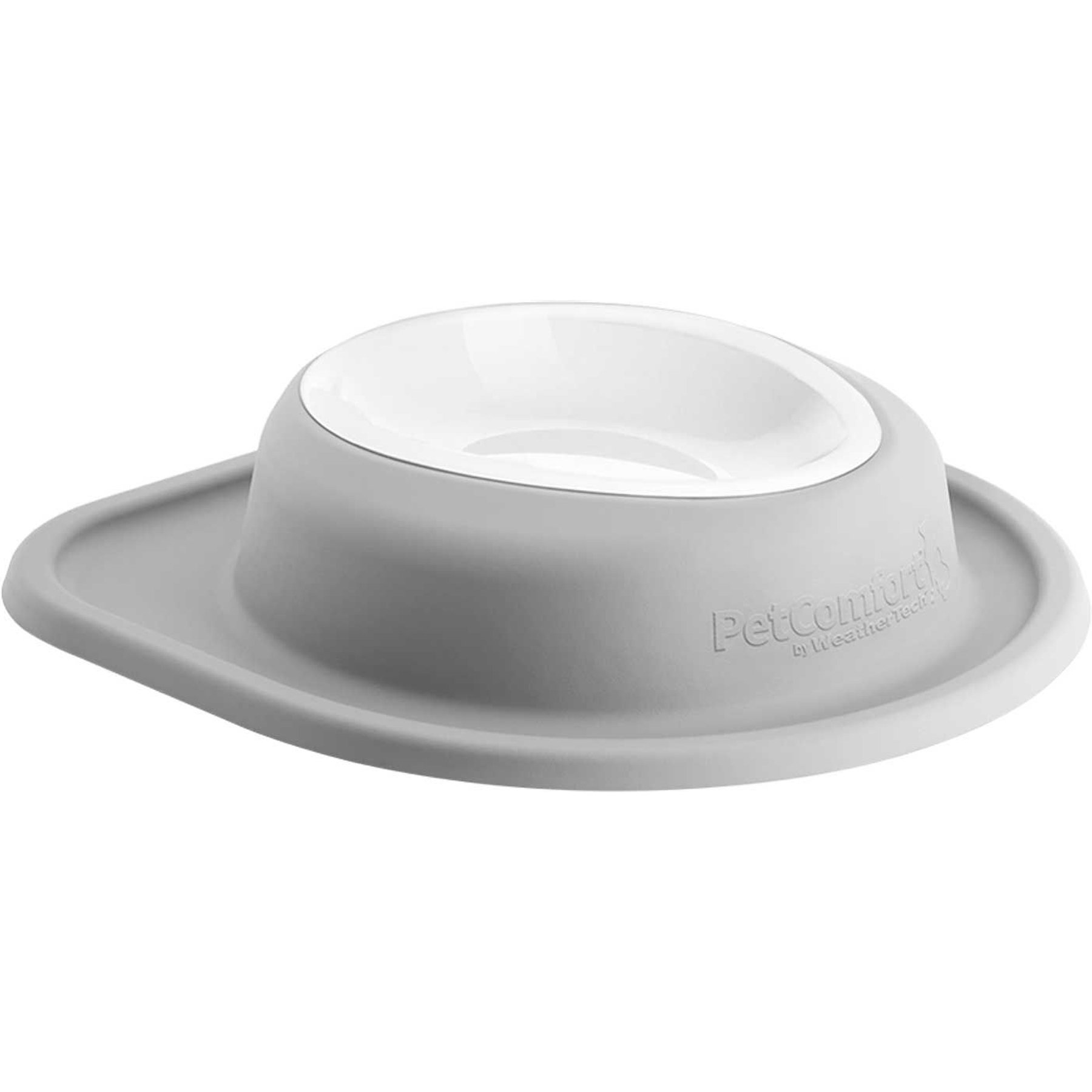 WeatherTech WeatherTech Single Low Poly Bowl Cat & Dog Pet Feeding System, Light Grey, 32-oz/3-in