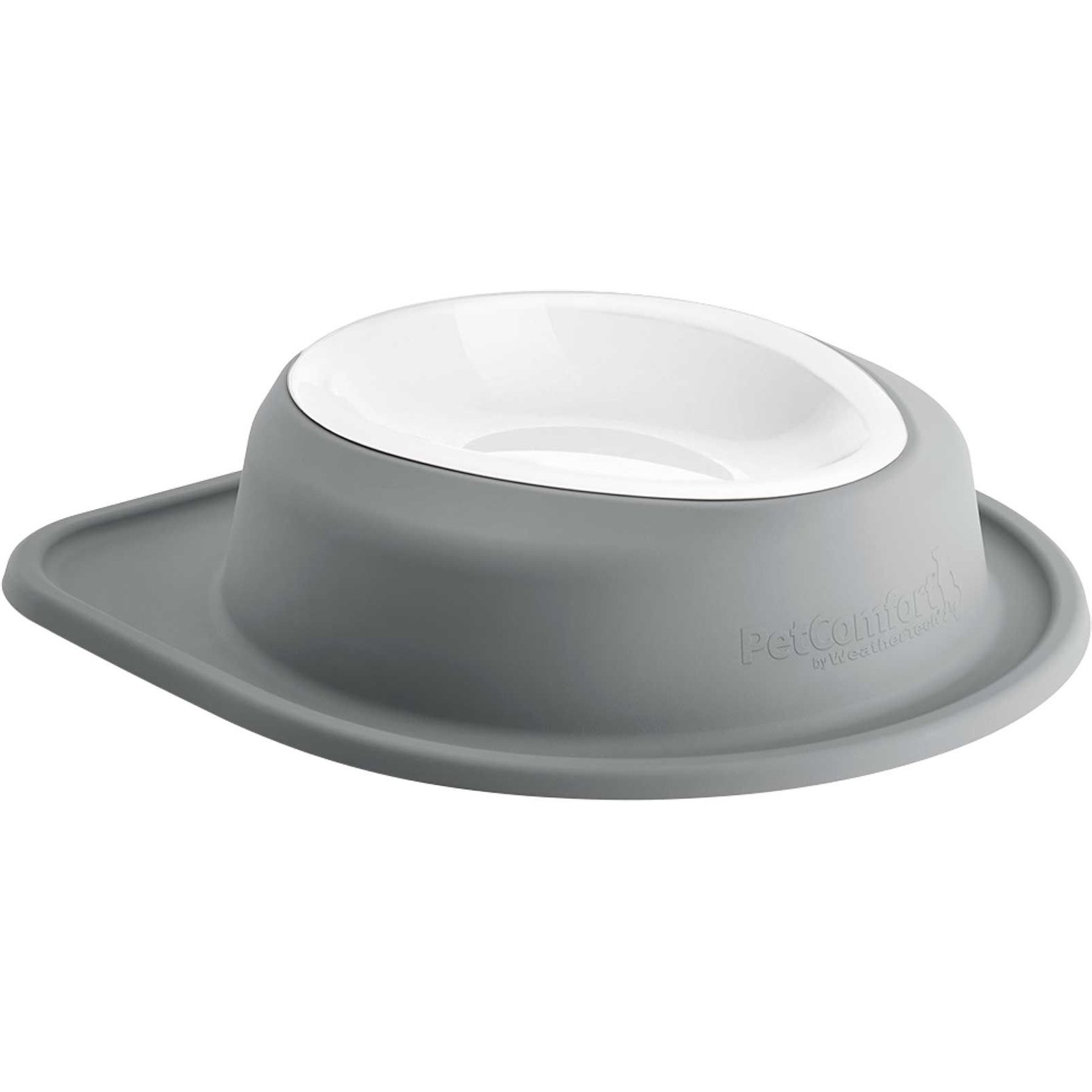 WeatherTech Single Low Poly Bowl Cat & Dog Pet Feeding System, Dark Grey, 96-oz/3-in