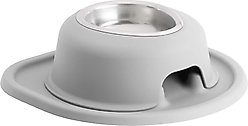 WeatherTechSingle High Stainless Steel Cat & Dog Pet Feeding System, Light Grey, 8-oz/3-in