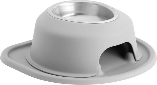 Pet Feeding System by WeatherTech Double High Stand for Dog/ Cat in Dark  Grey