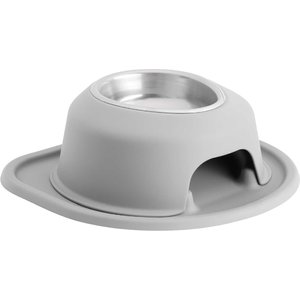 WeatherTechSingle High Stainless Steel Cat & Dog Pet Feeding System, Light Grey, 16-oz/4-in
