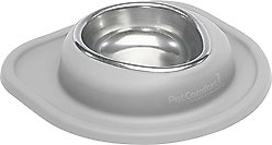 WeatherTech Single Low Stainless Steel Cat & Dog Pet Feeding System, Light Grey, 16-oz/2-in