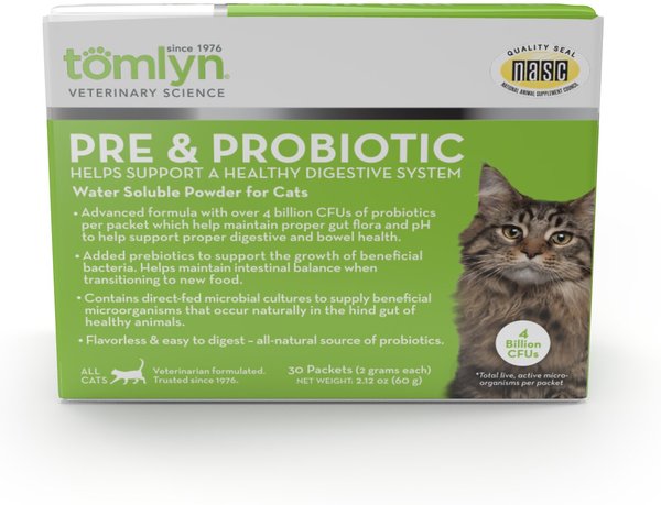 Tomlyn Pre & Probiotic Powder Digestive Supplement for Cats, 30 count slide 1 of 6