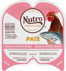 Nutro Perfect Portions Grain-Free Salmon & Chicken Pate Recipe Adult Wet Cat Food Trays, 2.6-oz, case of 24