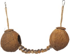 Prevue Pet Products Naturals Double Coconut Walk Bird Toy, Natural