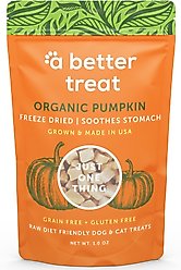 A Better Treat Pumpkin Organic Freeze-Dried Dog & Cat Treats, 1-oz bag