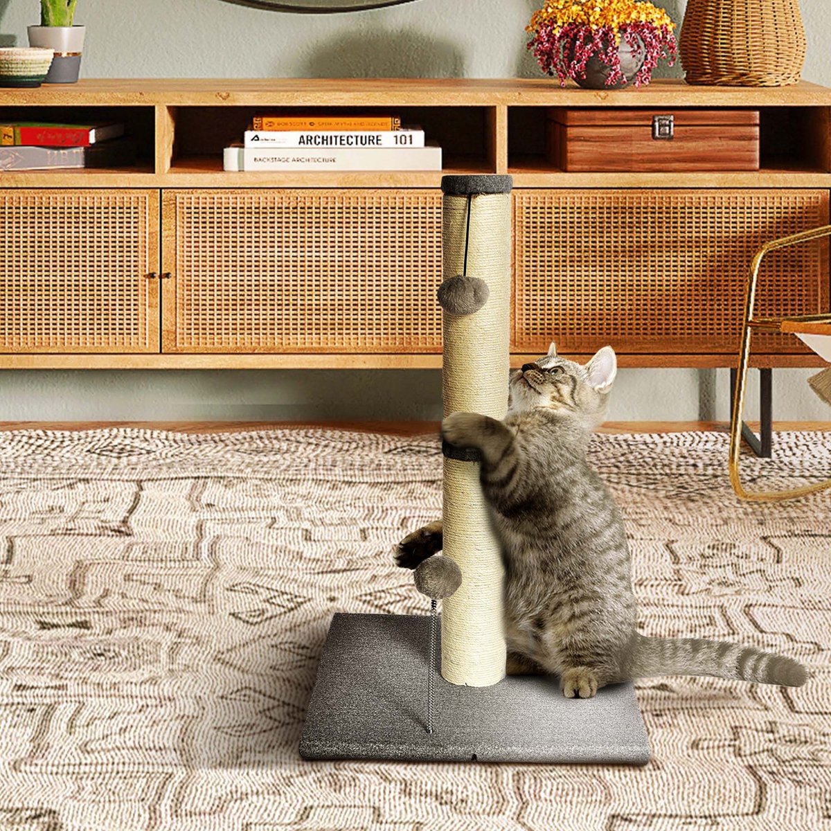 Max & Marlow Curled Side Corrugate Cat Scratcher