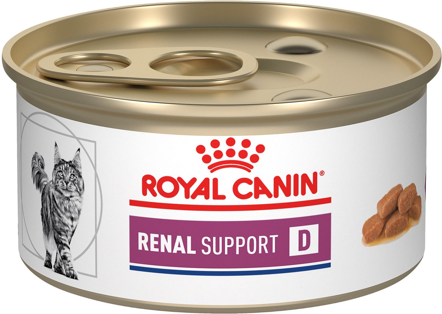 ROYAL CANIN VETERINARY DIET Adult Renal Support D Thin in Gravy Canned Cat Food, 3-oz, case of 24 - Chewy.com