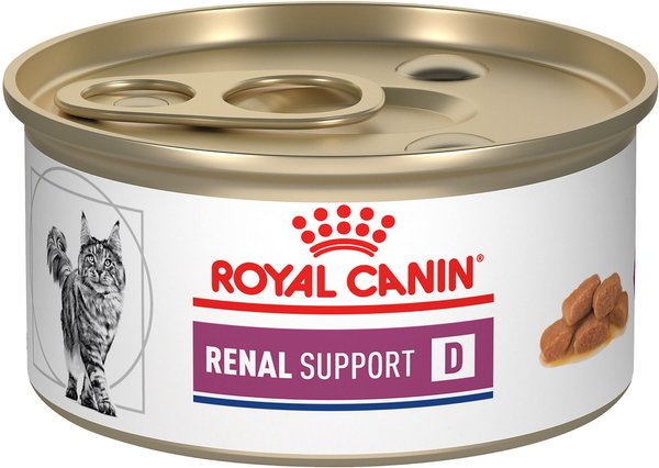 Royal Canin Veterinary Diet Adult Renal Support D Thin Slices in Gravy Canned Cat Food, 3-oz, case of 24 slide 1 of 7