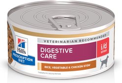 Hill's Prescription Diet i/d Digestive Care Stress Rice, Vegetable & Chicken Stew Canned Dog Food, 5.5-oz, case of 24