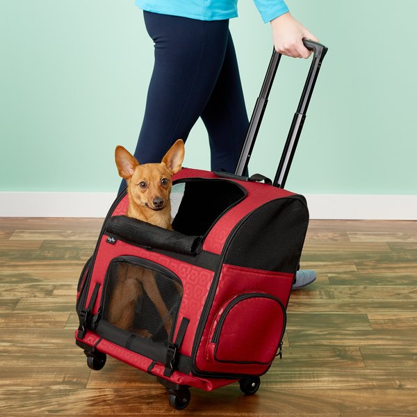 Gen7Pets Geometric Roller with Smart-Level Dog & Cat Carrier Backpack, Red, Up to 20-lbs slide 1 of 10