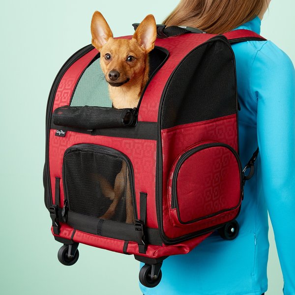 Gen7Pets Geometric Roller with Smart-Level Dog & Cat Carrier Backpack