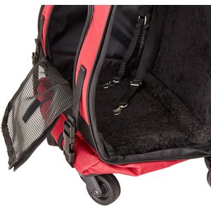 Gen7Pets Geometric Roller with Smart-Level Dog & Cat Carrier Backpack, Red, Up to 20-lbs