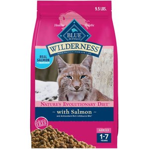 Blue Buffalo Wilderness High Protein Natural Grain-Free Salmon Adult Dry Cat Food, 9.5-lb bag