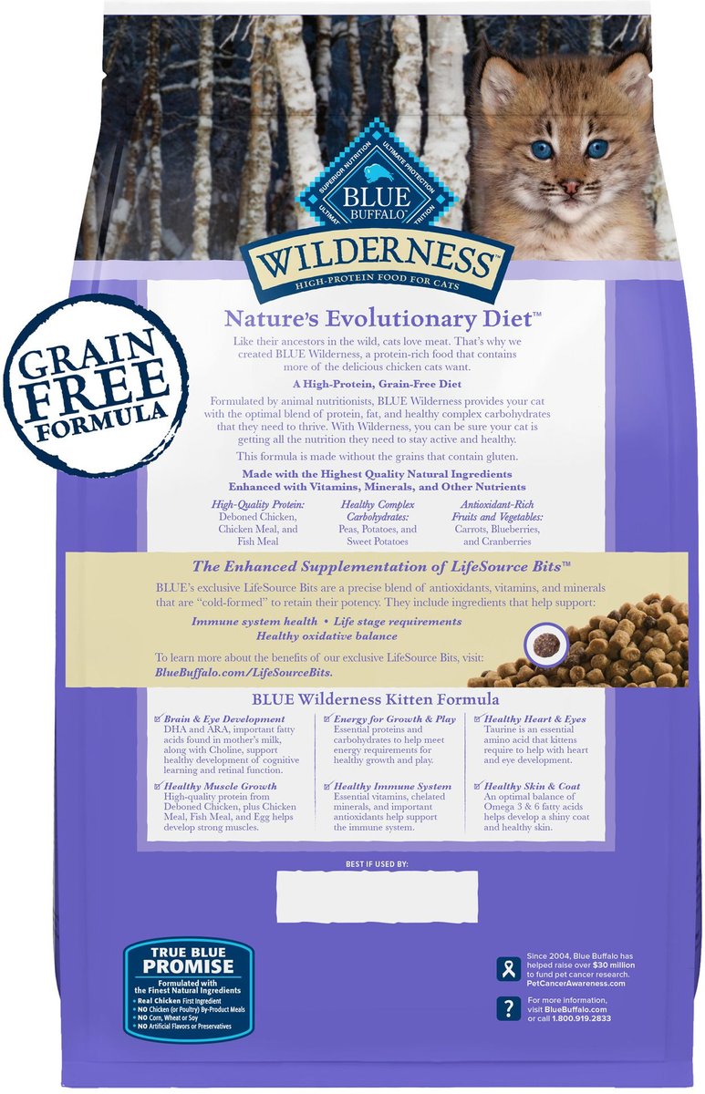 BLUE BUFFALO Wilderness High Protein Natural GrainFree Chicken Kitten