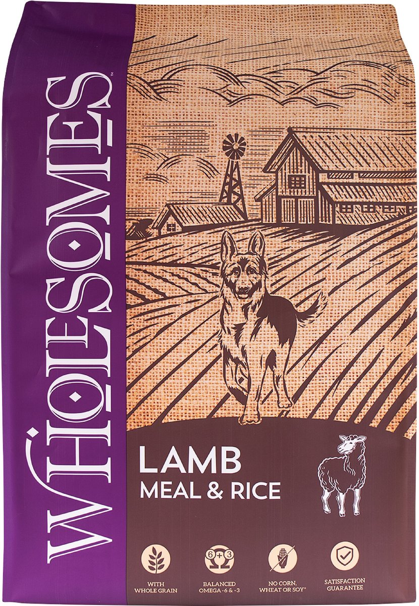 Wholesome lamb and cheap rice dog food