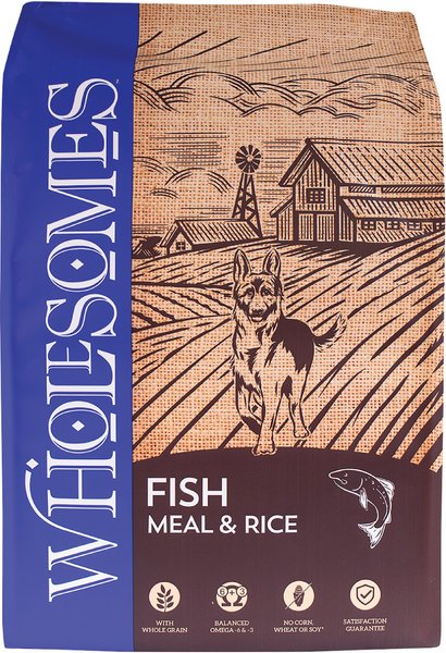 Wholesomes Fish Meal & Rice Formula Adult Dry Dog Food, 40-lb bag slide 1 of 6