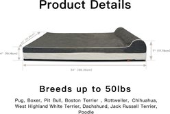 LaiFug Single Pillow Dog Bed, Grey Orchid, Medium slide 2 of 6