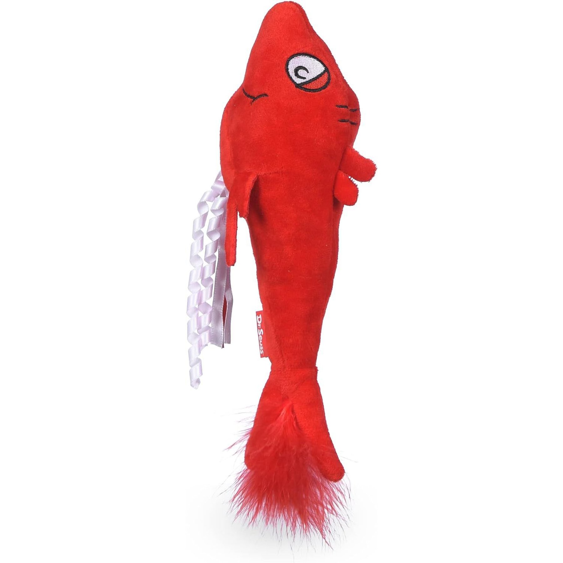 Discontinued - DR. SEUSS Red Fish Catnip Kicker Cat Toy, Multicolor