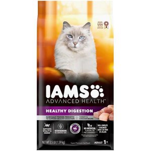 Iams Advanced Health Healthy Digestion Turkey & Chicken Recipe Adult Dry Cat Food, 3.5-lb bag