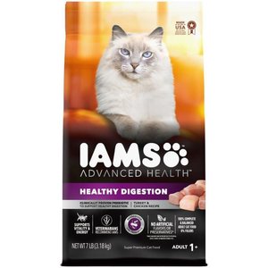 Iams Advanced Health Healthy Digestion Turkey & Chicken Recipe Adult Dry Cat Food, 7-lb bag
