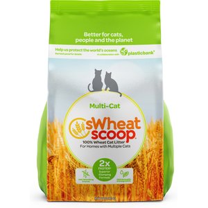 sWheat Scoop Multi-Cat Unscented Natural Clumping Wheat Cat Litter, 36-lb bag
