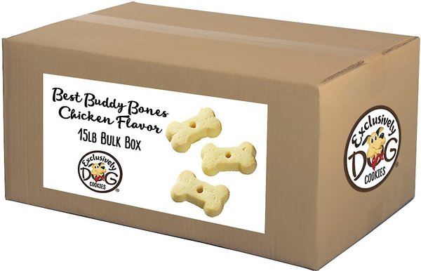 Exclusively Dog Best Buddy Bones Chicken Flavor Dog Treats, 15-lb box slide 1 of 9