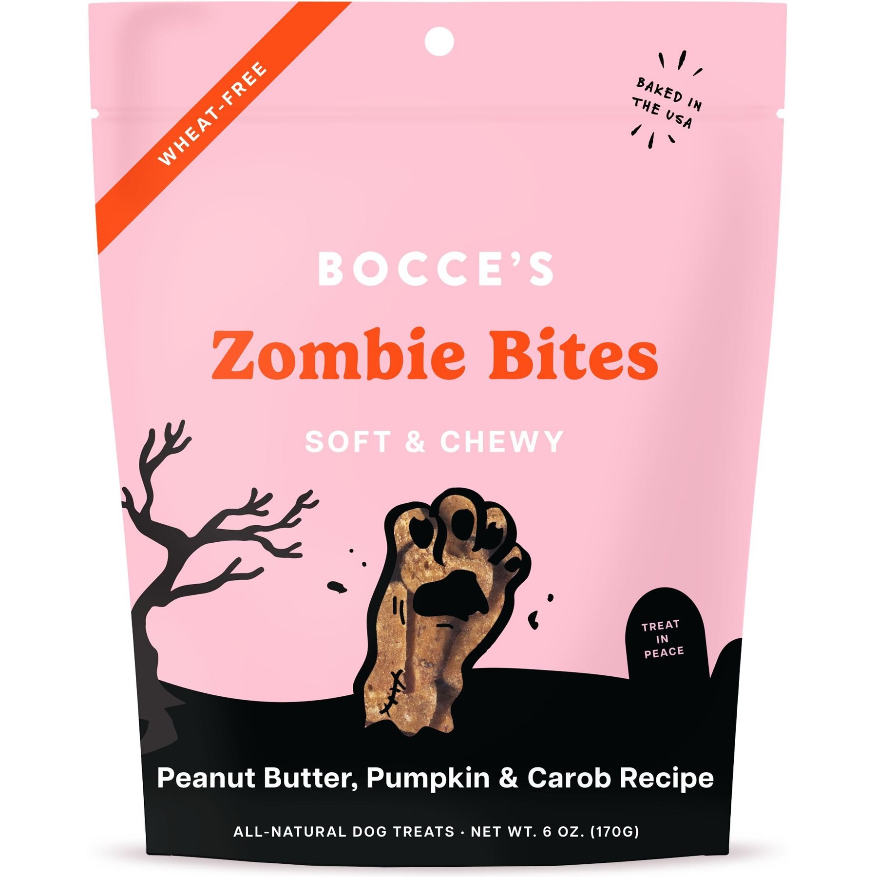Bocce's Bakery Zombie Bites Dog Treat, 6-oz bag