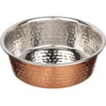 Neater Pets Brands Decorative Hammered Dog & Cat Bowl, Copper, Small