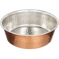 Neater Pets Brands Decorative Hammered Dog & Cat Bowl, Copper, Large