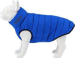 HUGO & HUDSON Reversible Insulated Dog Puffer Jacket, Blue, Small