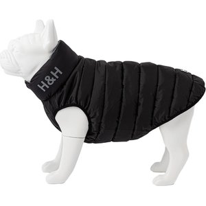 HUGO & HUDSON Reversible Insulated Dog Puffer Jacket, Black, Large ...