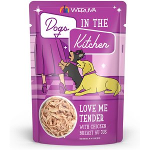 Weruva Dogs in the Kitchen Love Me Tender with Chicken Breast Au Jus Grain-Free Dog Food Pouches, 2.8-oz pouch, 12 count
