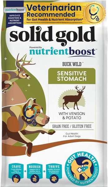 Solid Gold Buck Wild Adult Venison Potato Pumpkin Recipe Dry Dog Food 22 lb