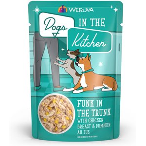 Weruva Dogs in the Kitchen Funk in the Trunk with Chicken Breast & Pumpkin Au Jus Grain-Free Dog Food Pouches, 2.8-oz, case of 12