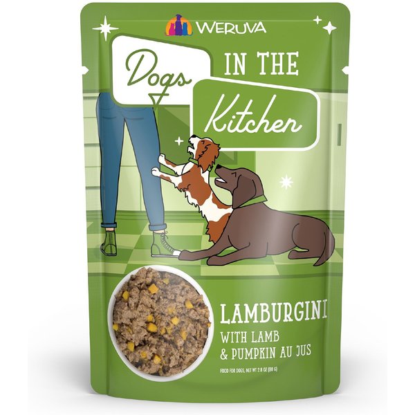 WERUVA Dogs in the Kitchen Pooch Pouch Party! Variety Pack GrainFree Dog Food Pouches, 2.8oz