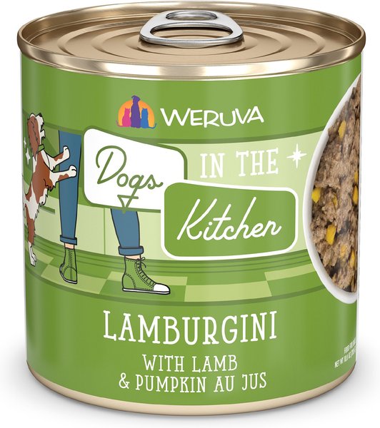 Weruva Dogs in the Kitchen Lamburgini with Lamb & Pumpkin Au Jus Grain-Free Canned Dog Food, 10-oz can, case of 12 slide 1 of 7