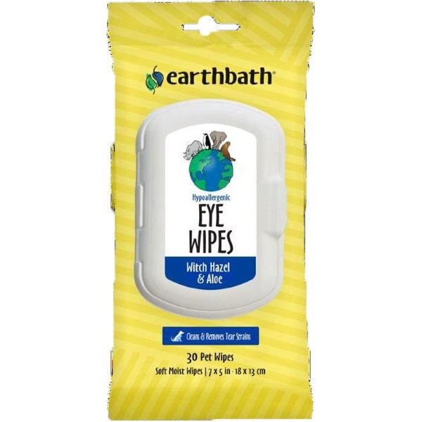 MIRACLE CARE Sterile Eye Wash Pads for Dogs & Cats, 90 count