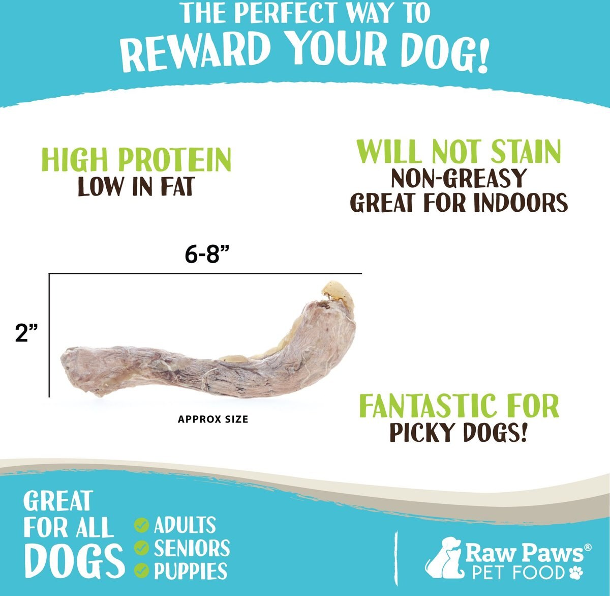 RAW PAWS PET FOOD FreezeDried Duck Neck Dog & Cat Treat, 5oz bag