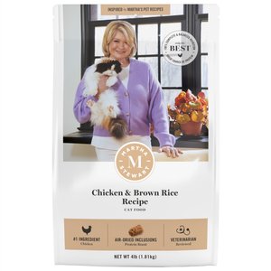 Martha Stewart Pet Food Chicken & Brown Rice Recipe Dry Cat Food, 4-lb bag