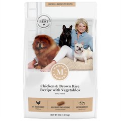 Martha Stewart Pet Food Chicken & Brown Rice Recipe with Garden Vegetables Dry Dog Food, 4-lb bag