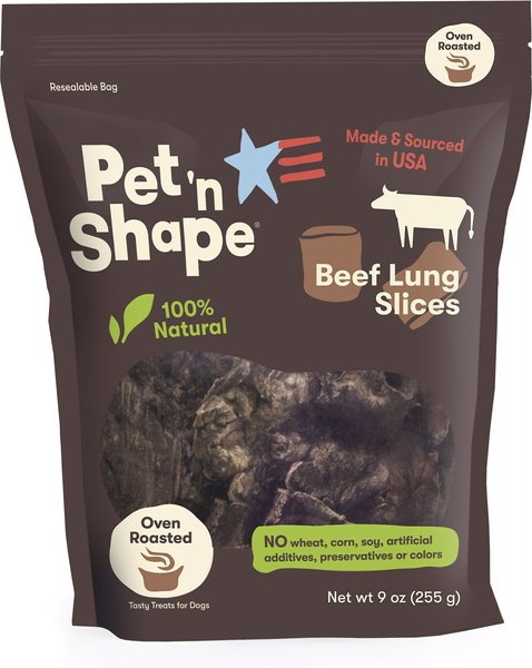 Pet 'n Shape Beef Lung Slices Dog Treats, 9-oz bag, 1 pack slide 1 of 7