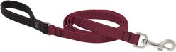 LupinePet Eco Padded Handle Dog Leash, Berry, Medium: 6-ft long, 3/4-in wide