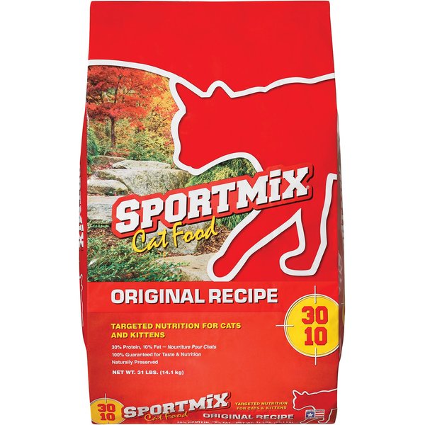 SPORTMIX Gourmet Mix with Chicken, Liver & Fish Flavor Adult Dry Cat Food,  31-lb bag 
