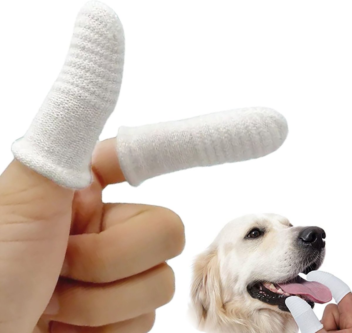 PET REPUBLIQUE Soft Fabric Finger Toothbrush for Dogs, Cats, & Small