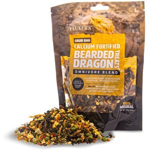 Fluker's Grub Calcium Fortified Bearded Dragons Reptile Food, 4-oz bag
