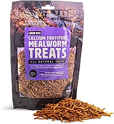 Fluker's Grub Dried Mealworms with Calcium Reptile Food, 3-oz bag