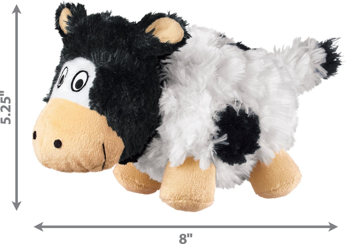 KONG Barnyard Cruncheez Cow Dog Toy, Large
