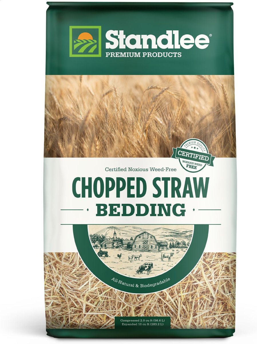 STANDLEE Certified Chopped Straw Bedding for Small Farm Animals & Pets, 25lb bag